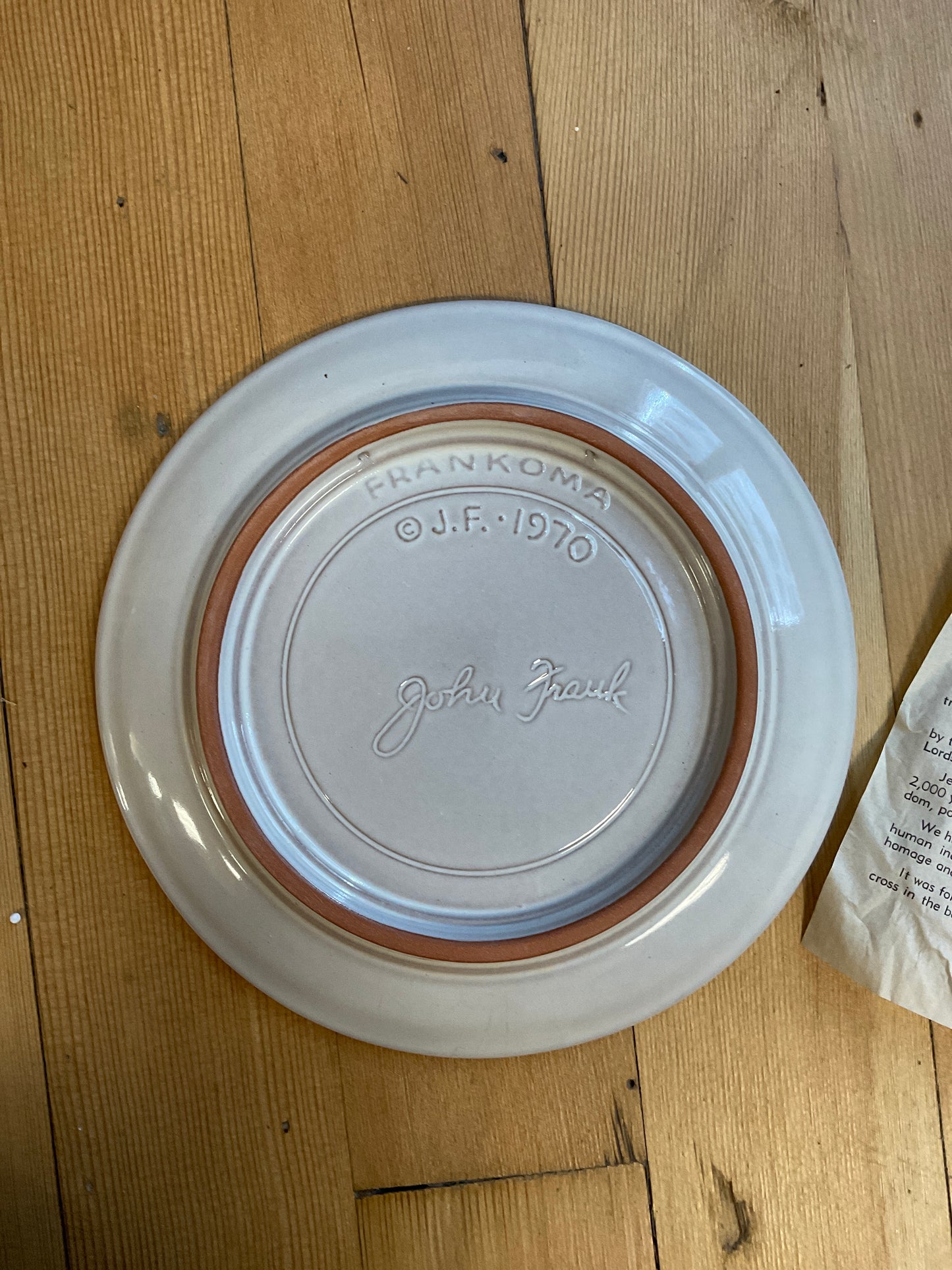 Frankoma Pottery “King Of Kings” Christmas 1970 Plate