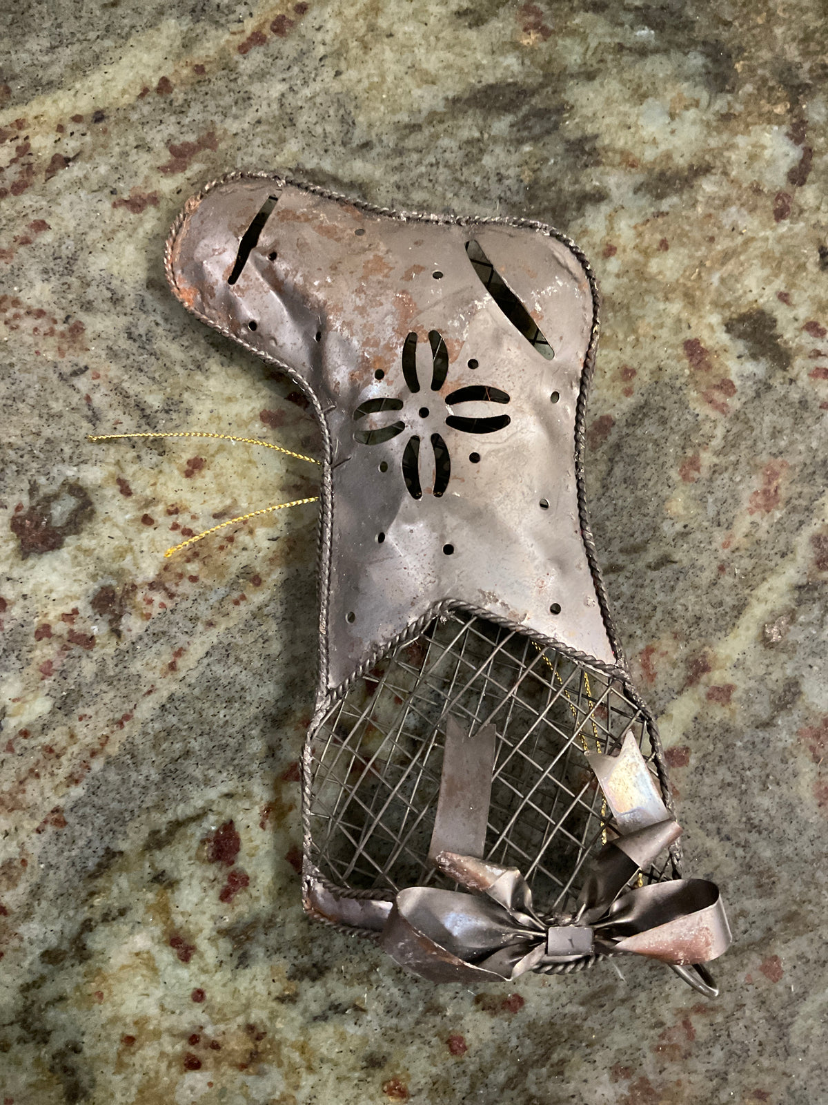Vintage Metal Potpourri Ornament