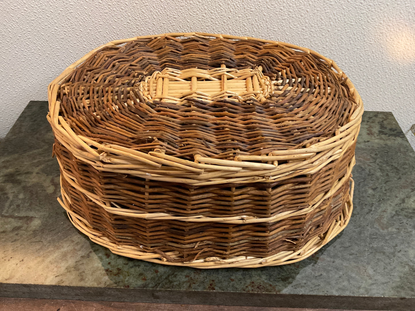 Oblong open Wicker Basket with Liner