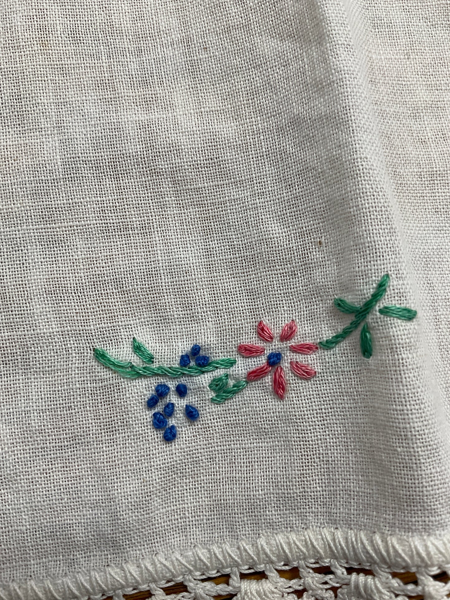 Vintage Hand Embroidery Doily
