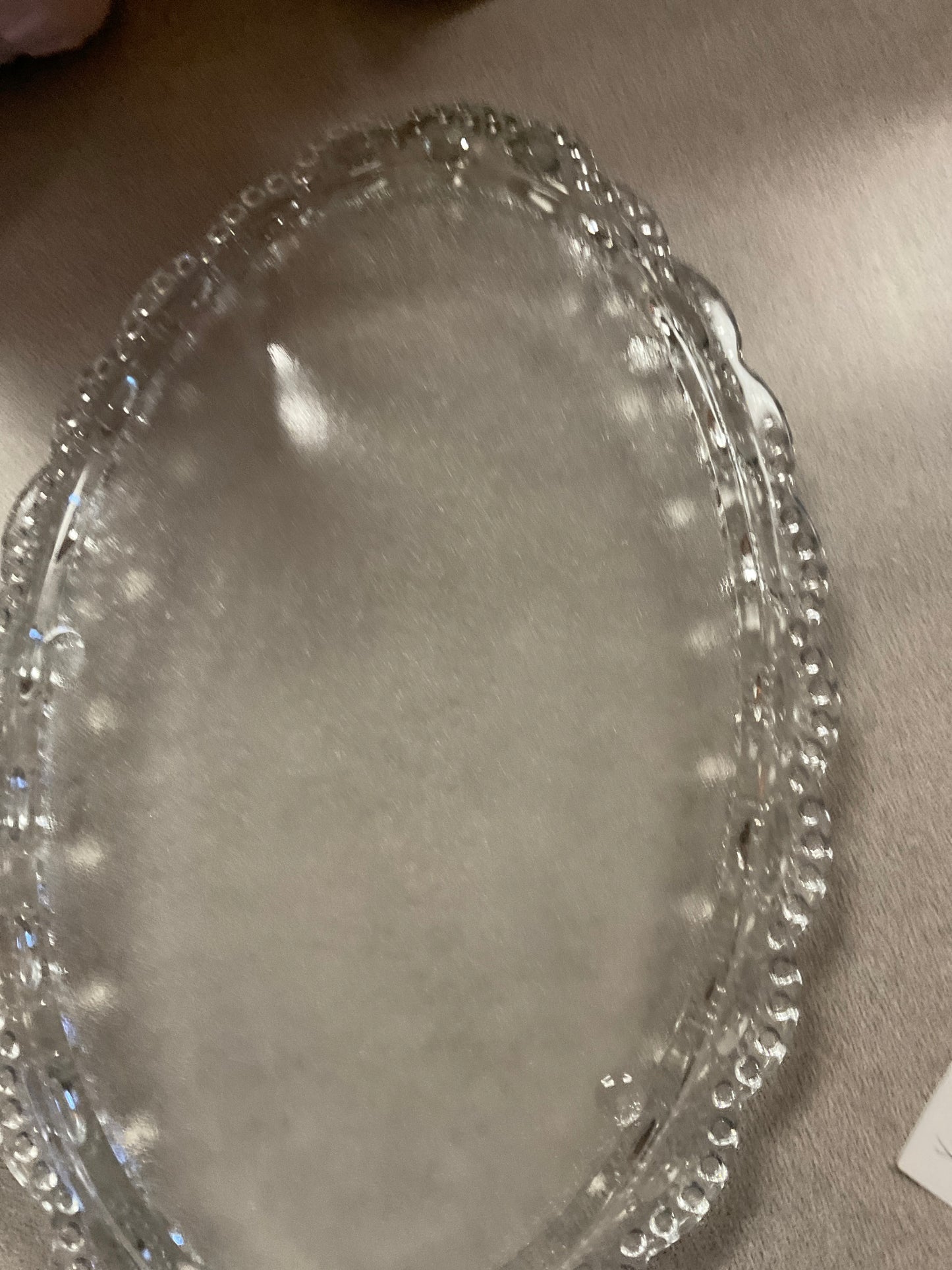 Vintage Dresser/ Vanity Glass Tray