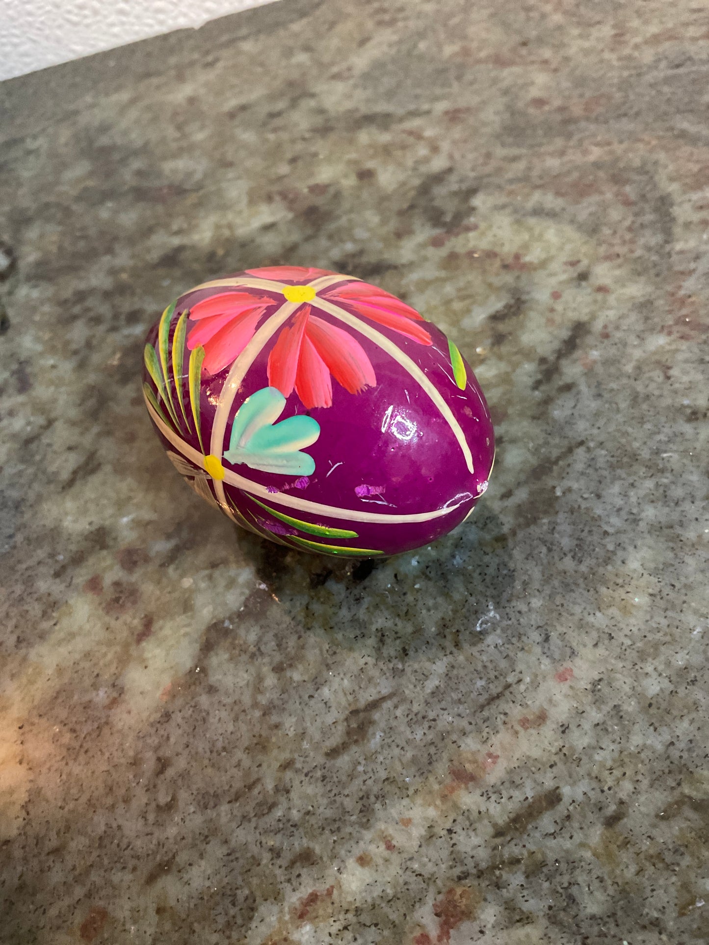 Hand Painted Wood Egg