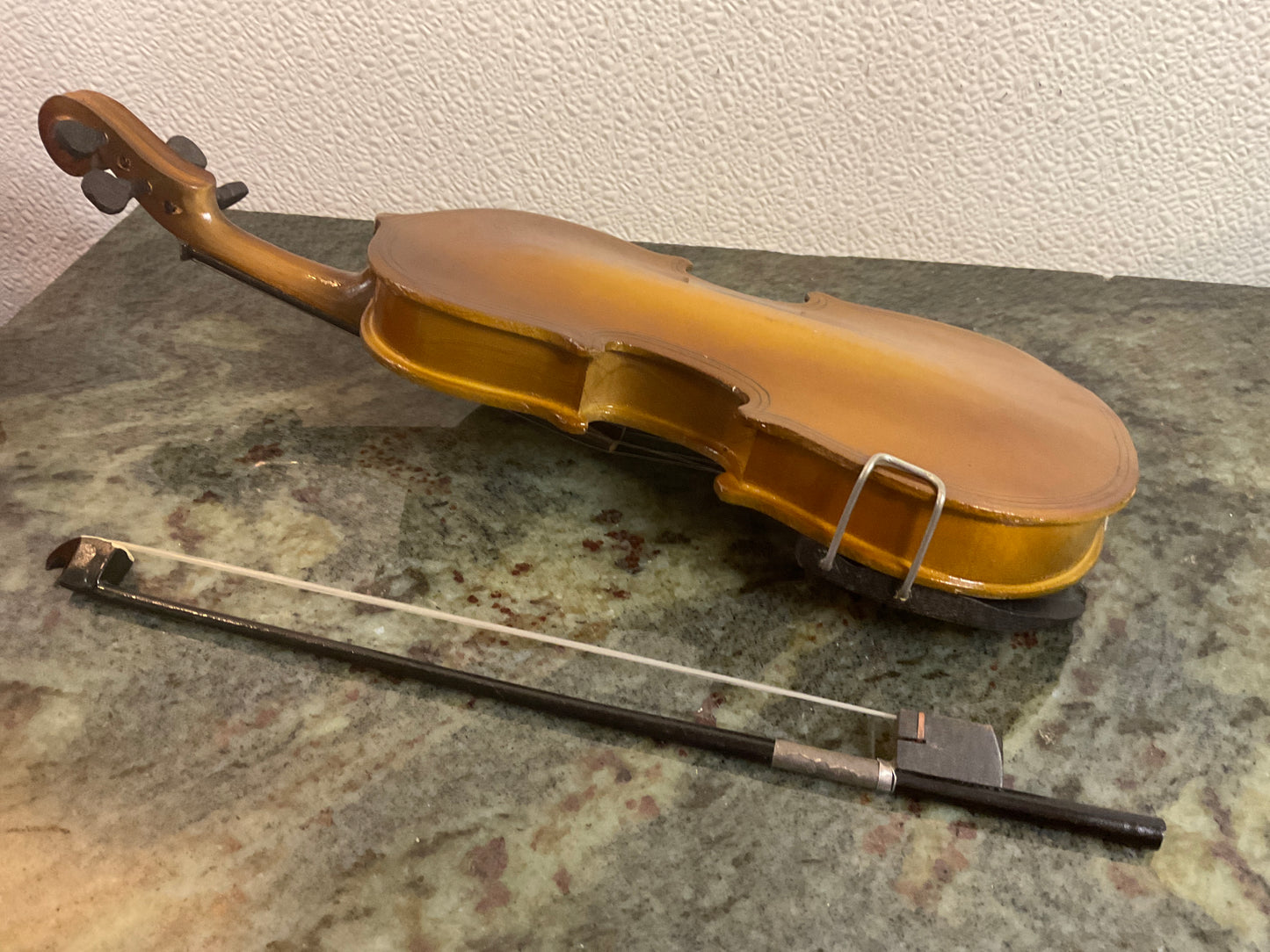 12” Wood Violin With Case & Bow