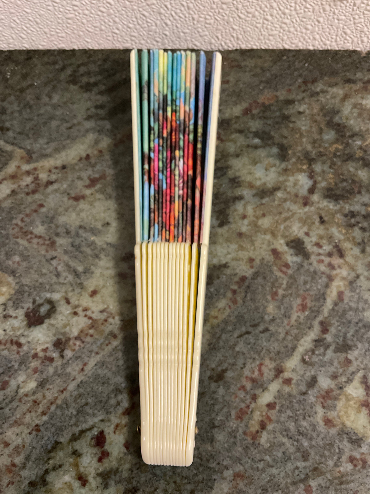 Vintage Folding Hand Fan Floral