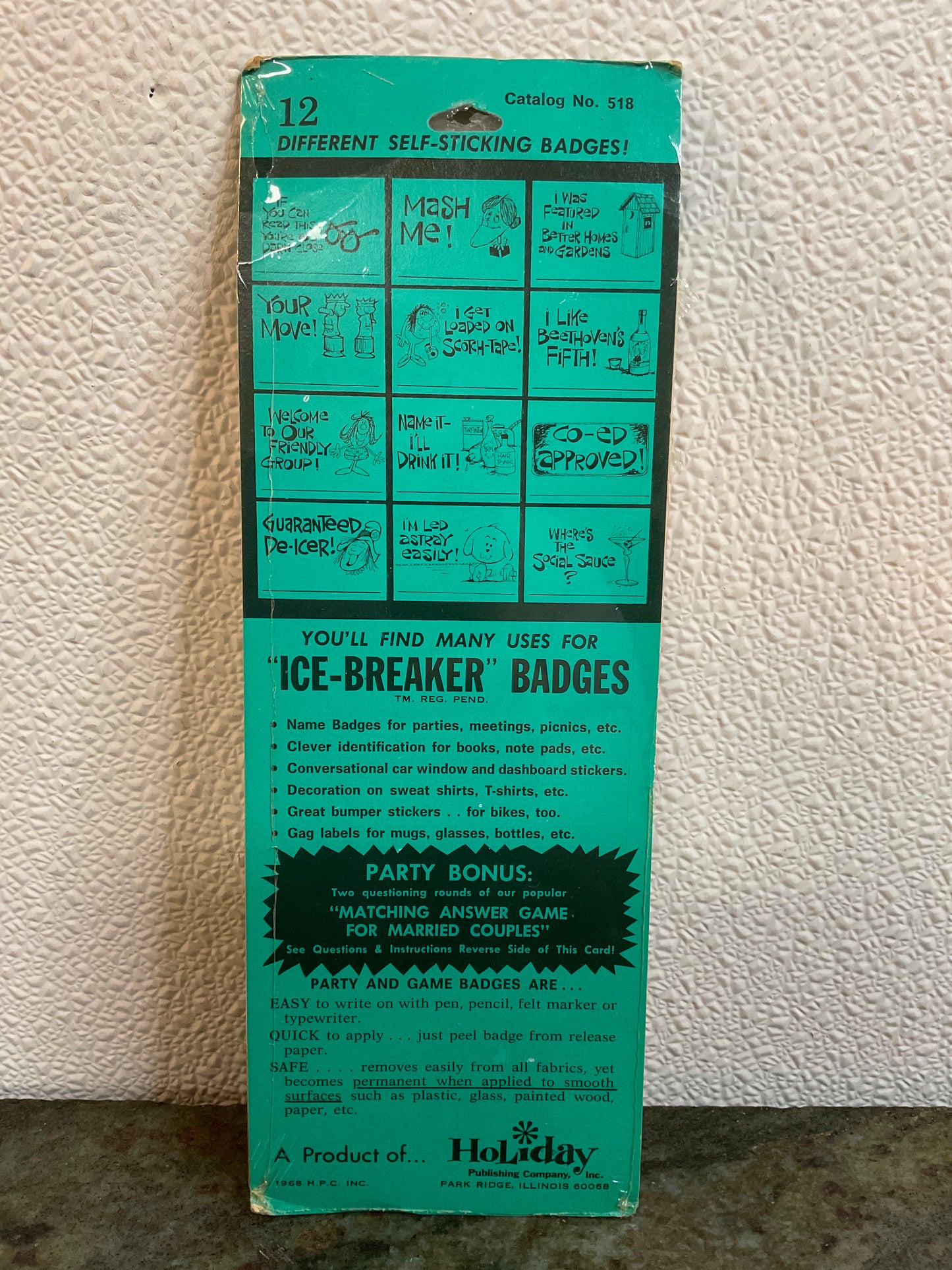 Vintage Party/Game Badges