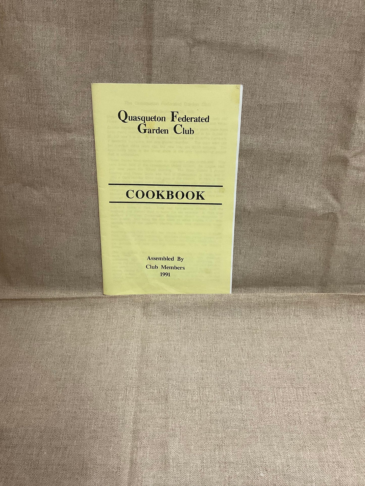 Quasqueton Federated Garden Club Cookbook