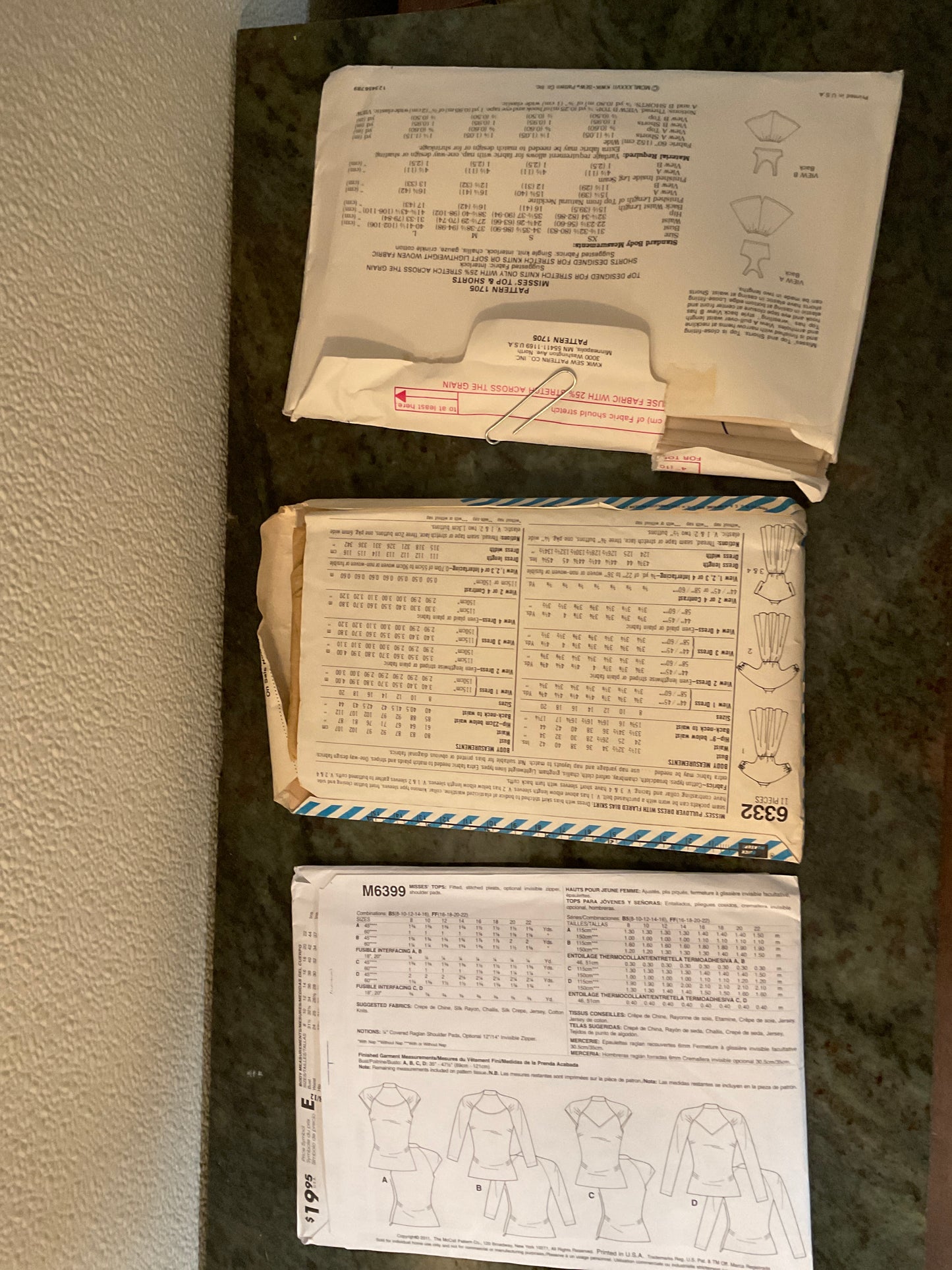 Bundle of 3 Sewing Patterns
