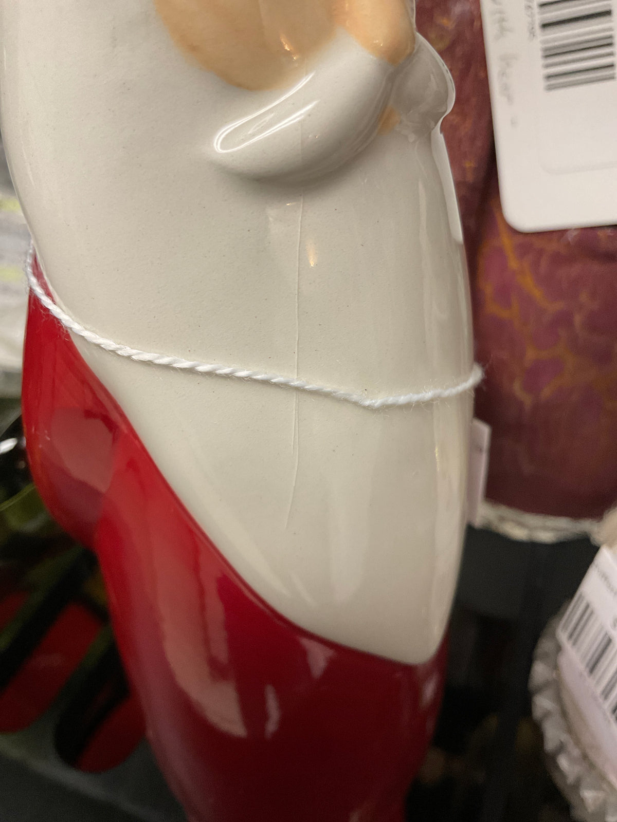 Ceramic Glossy Santa Figurine