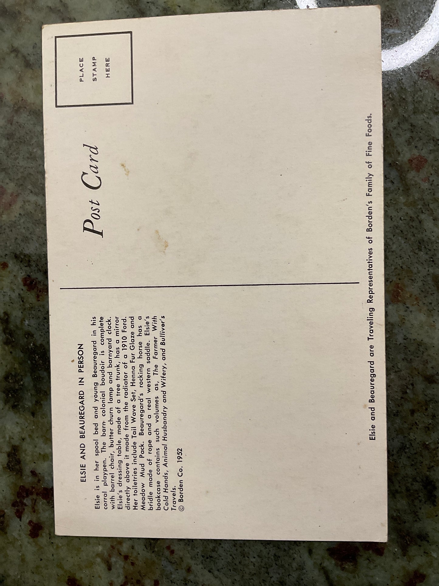 Vintage 1952 Post Card