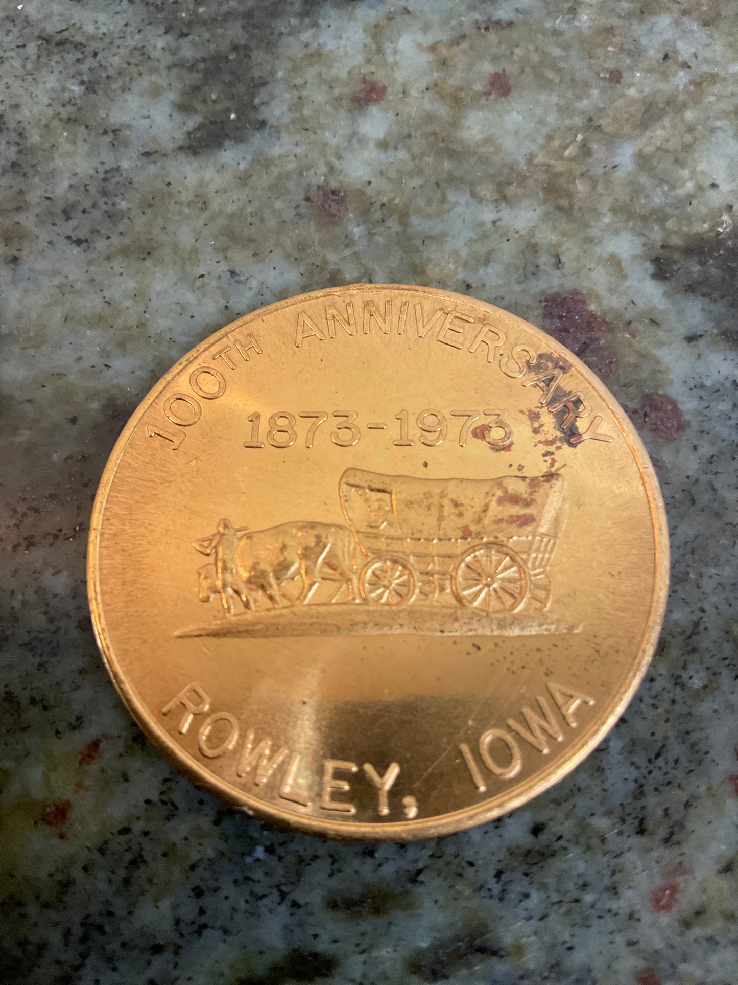 100th Anniversary Coin Rowley IA 1973