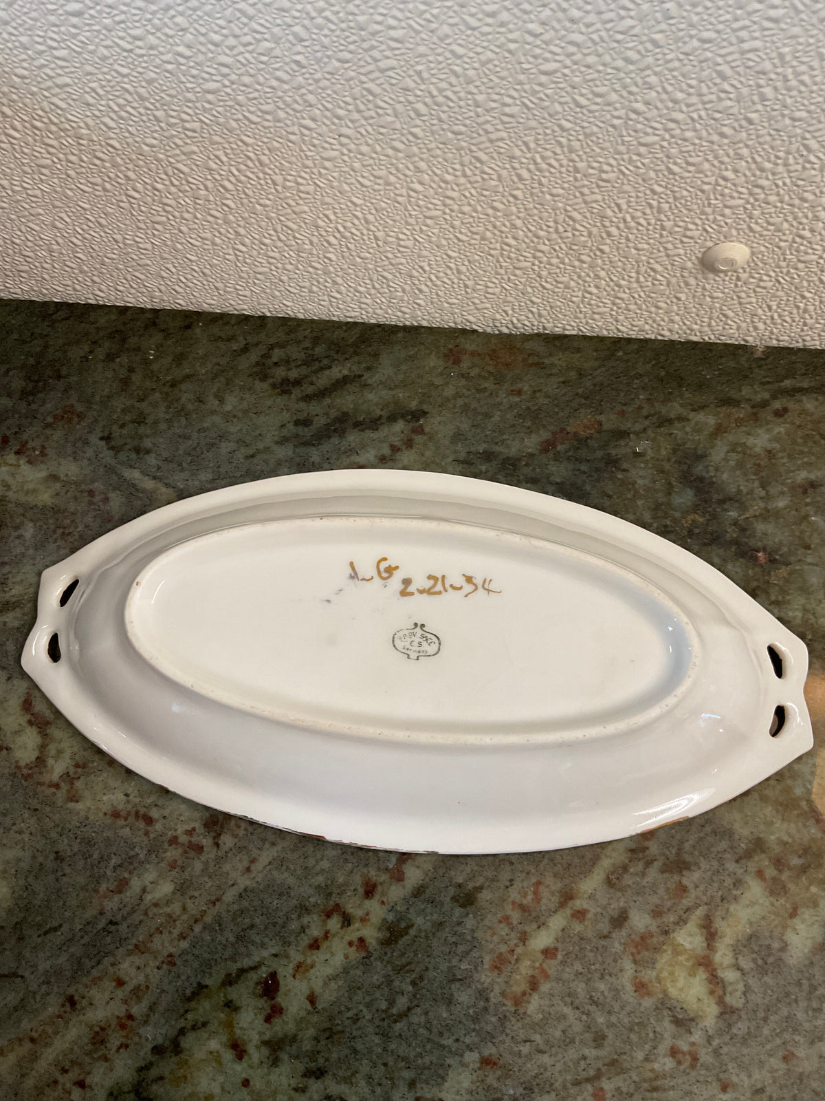 Art Nouveau Lustreware Celery Dish