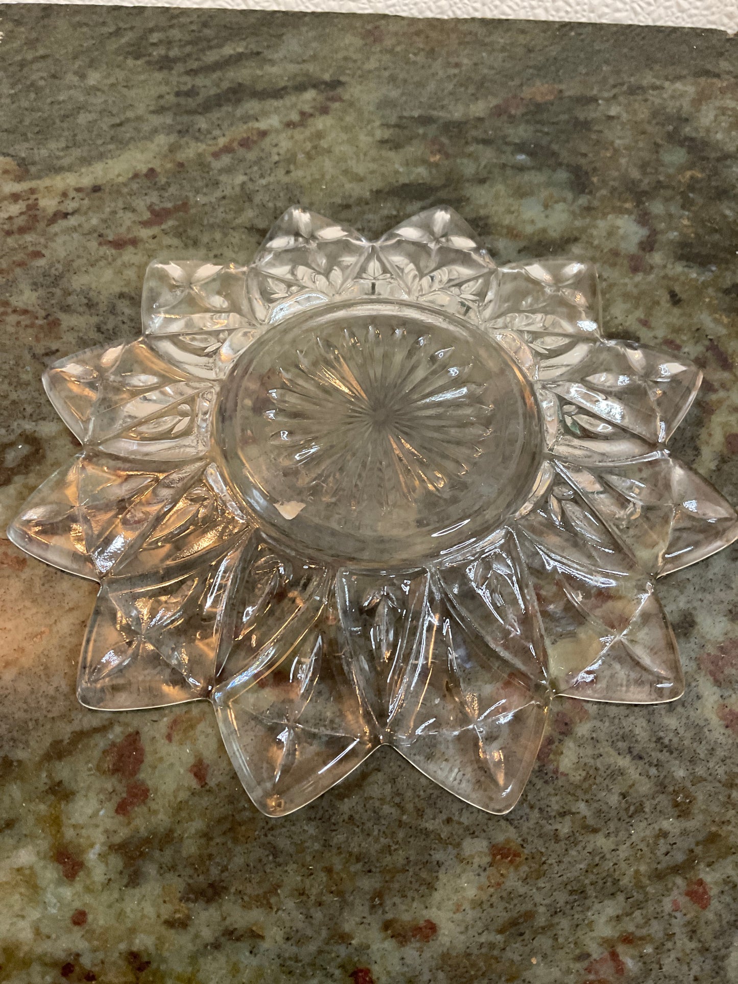 Bread and butter plates 1960’s Federal Pressed Glass “ Petal” Pattern
