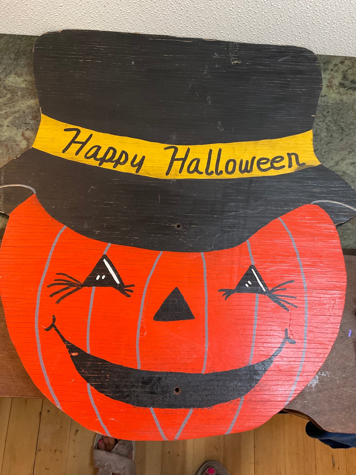 Vintage Painted Pumpkin