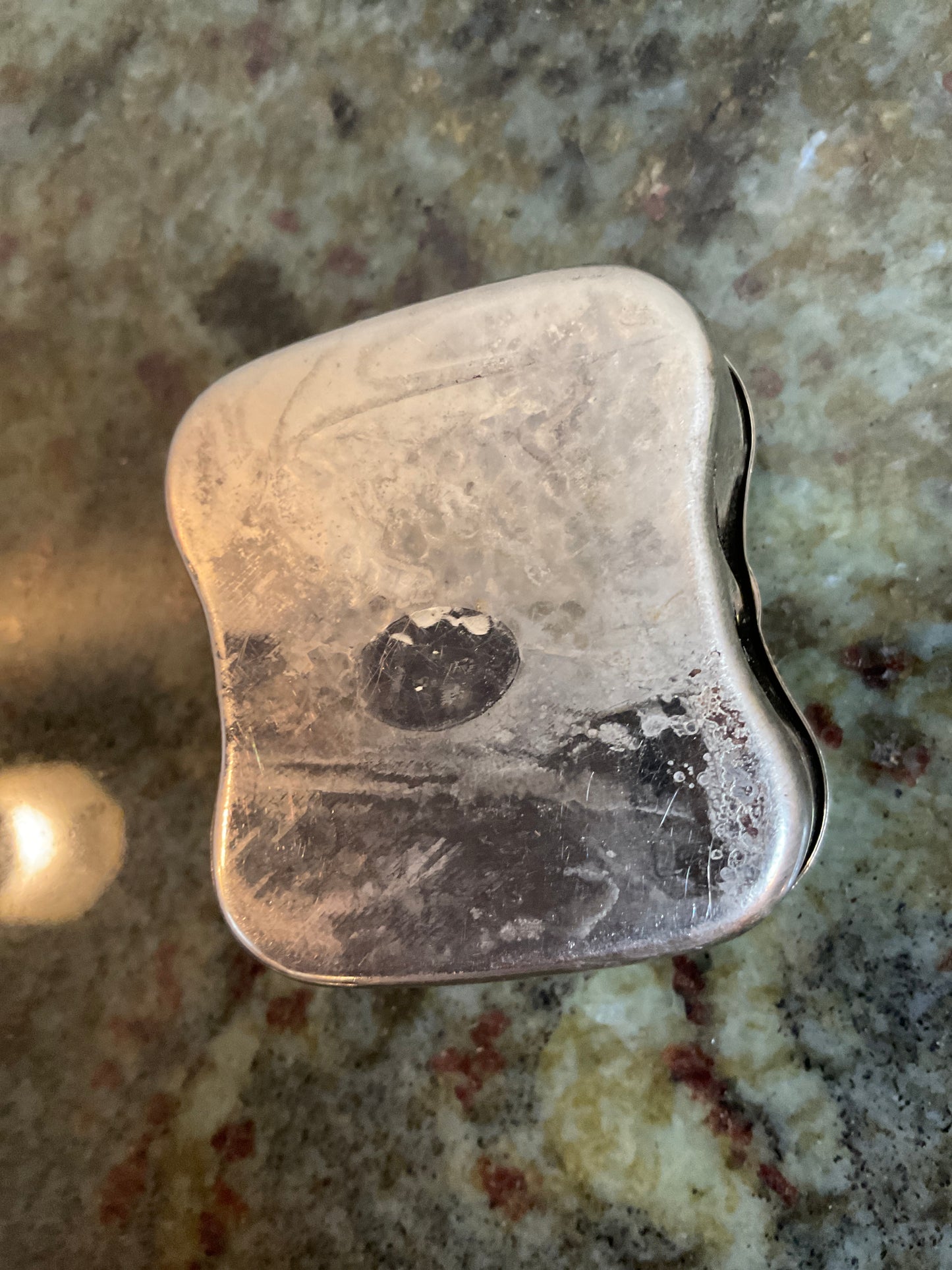 Vintage SilverPlated Etched Trinket Box