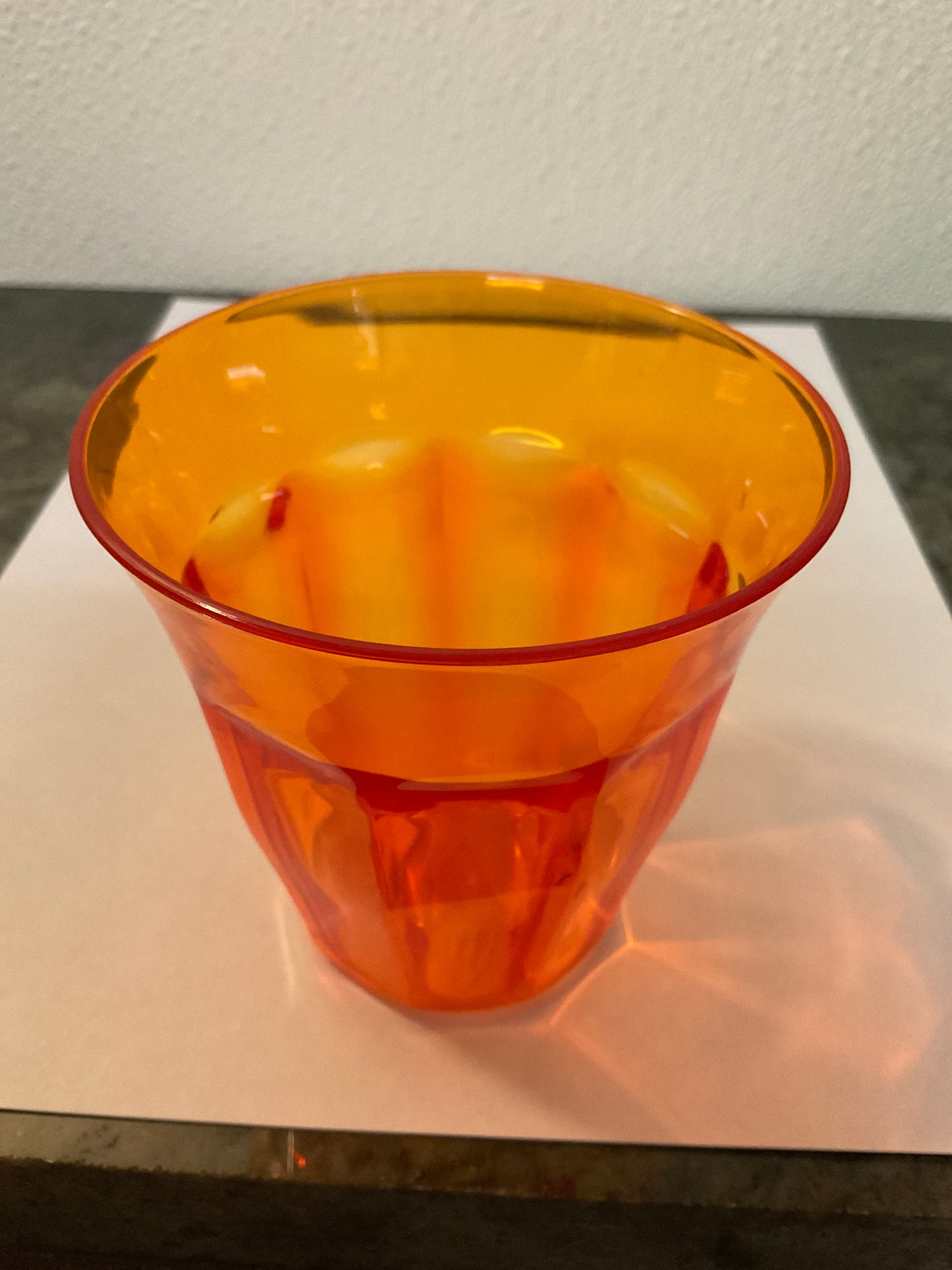 Orange Plastic Drinking Tumbler