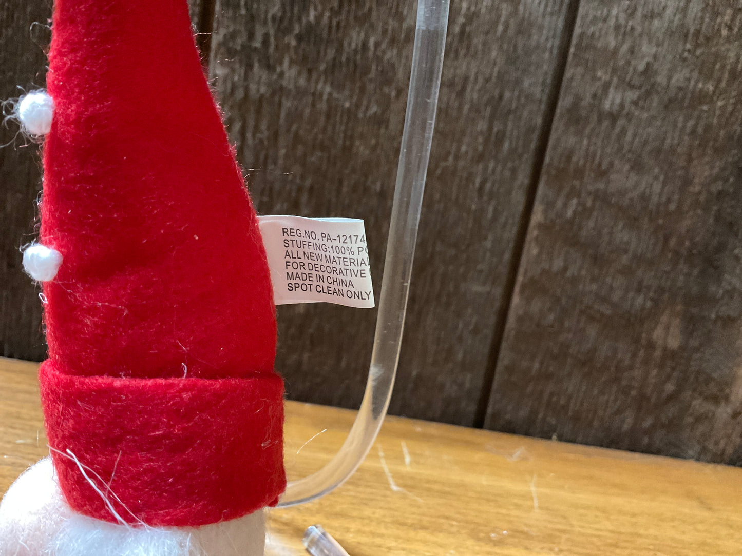 Soft Gnome with string to hang it (hanger not included)