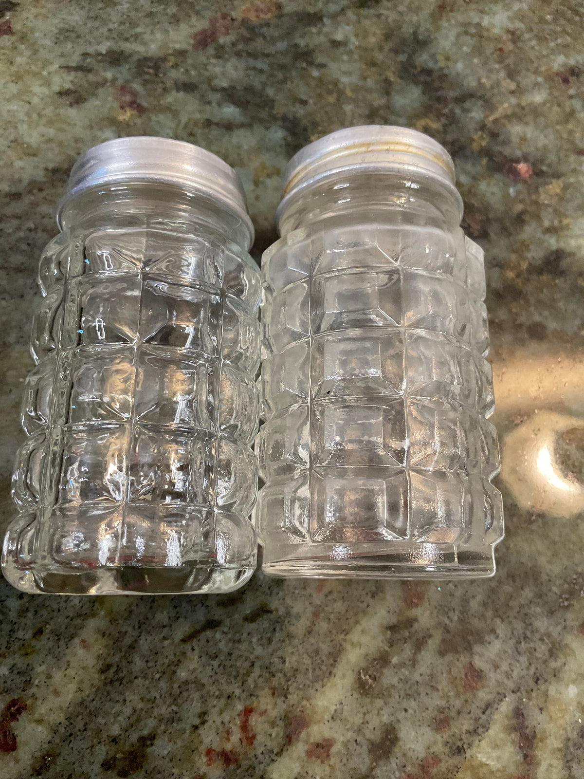 Anchor Hocking Waffle Pattern Salt and Pepper Shakers