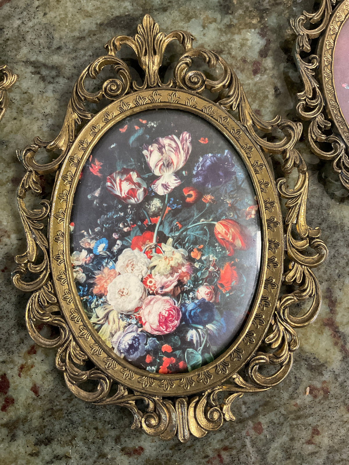 1983 3-Piece Miniature Brass Finished Frames