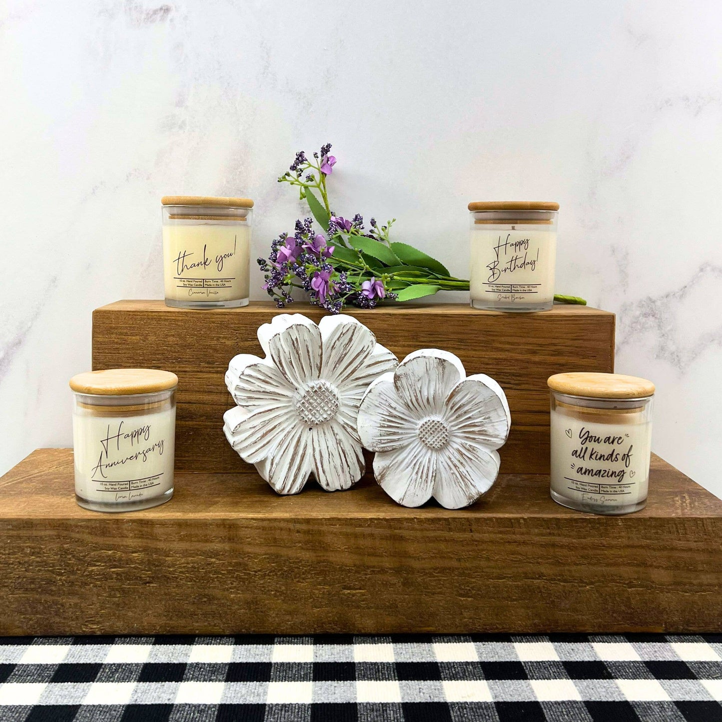 Thank You ! Candle with Lid - Soy Wax Candles Great Gift: Fruit Stand