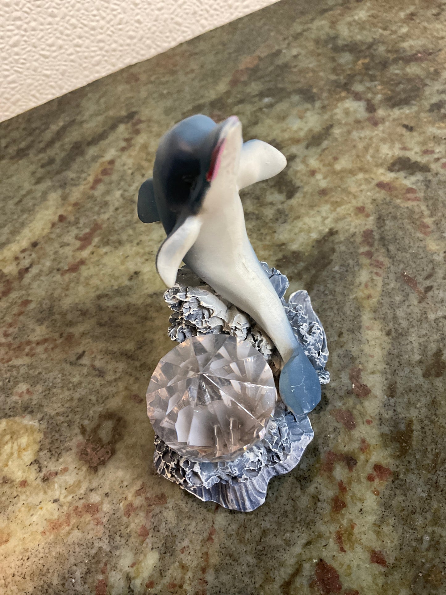 Resin Dolphin With Plastic Crystal