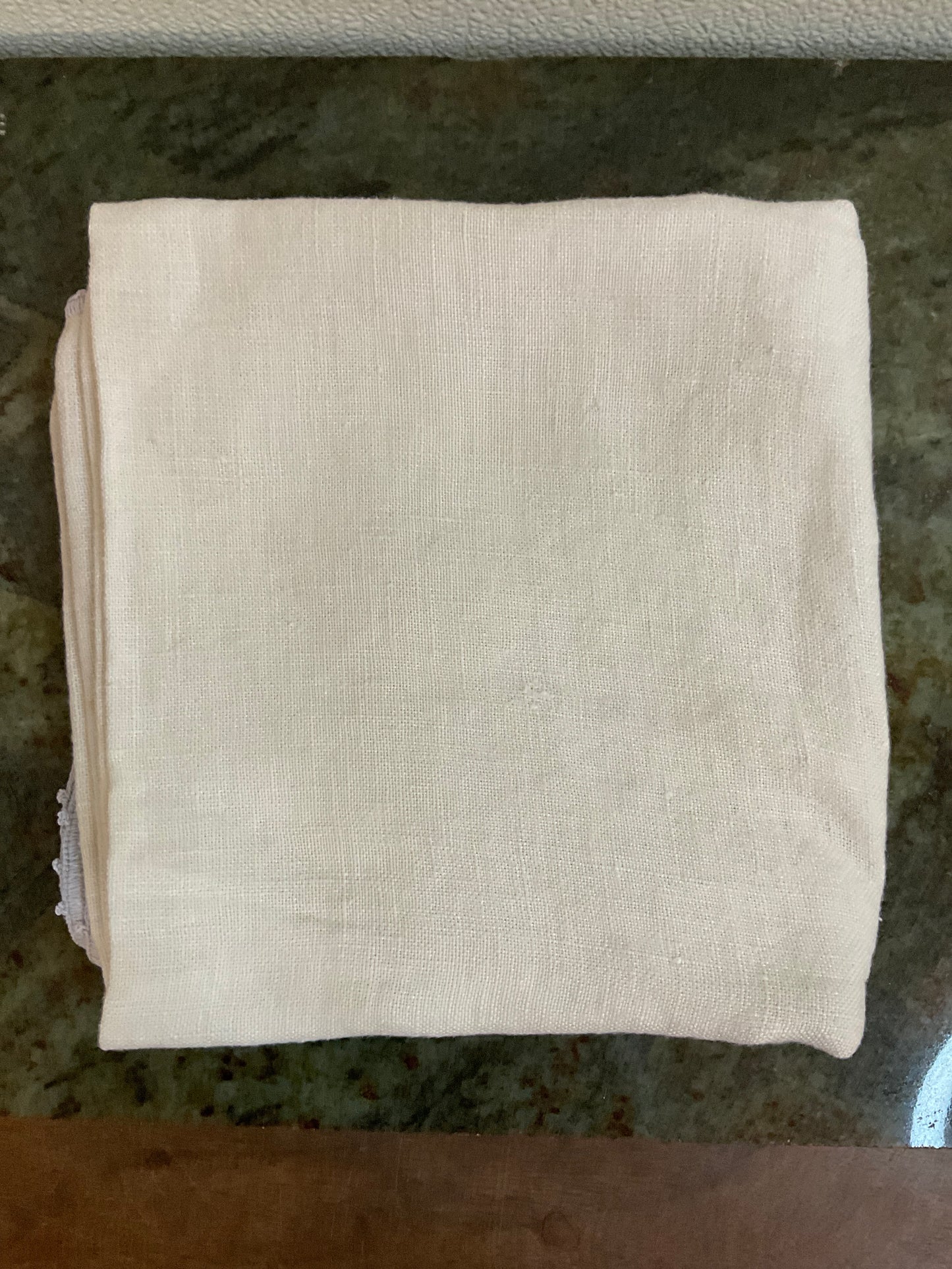 Vintage Embroidered Card Tablecloth