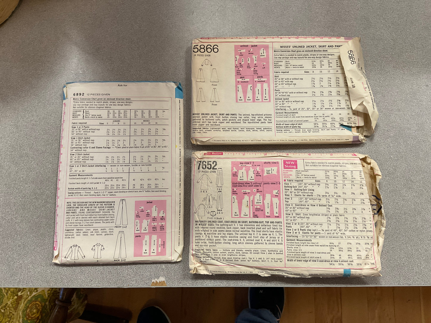 Set of 3 Sewing Patterns