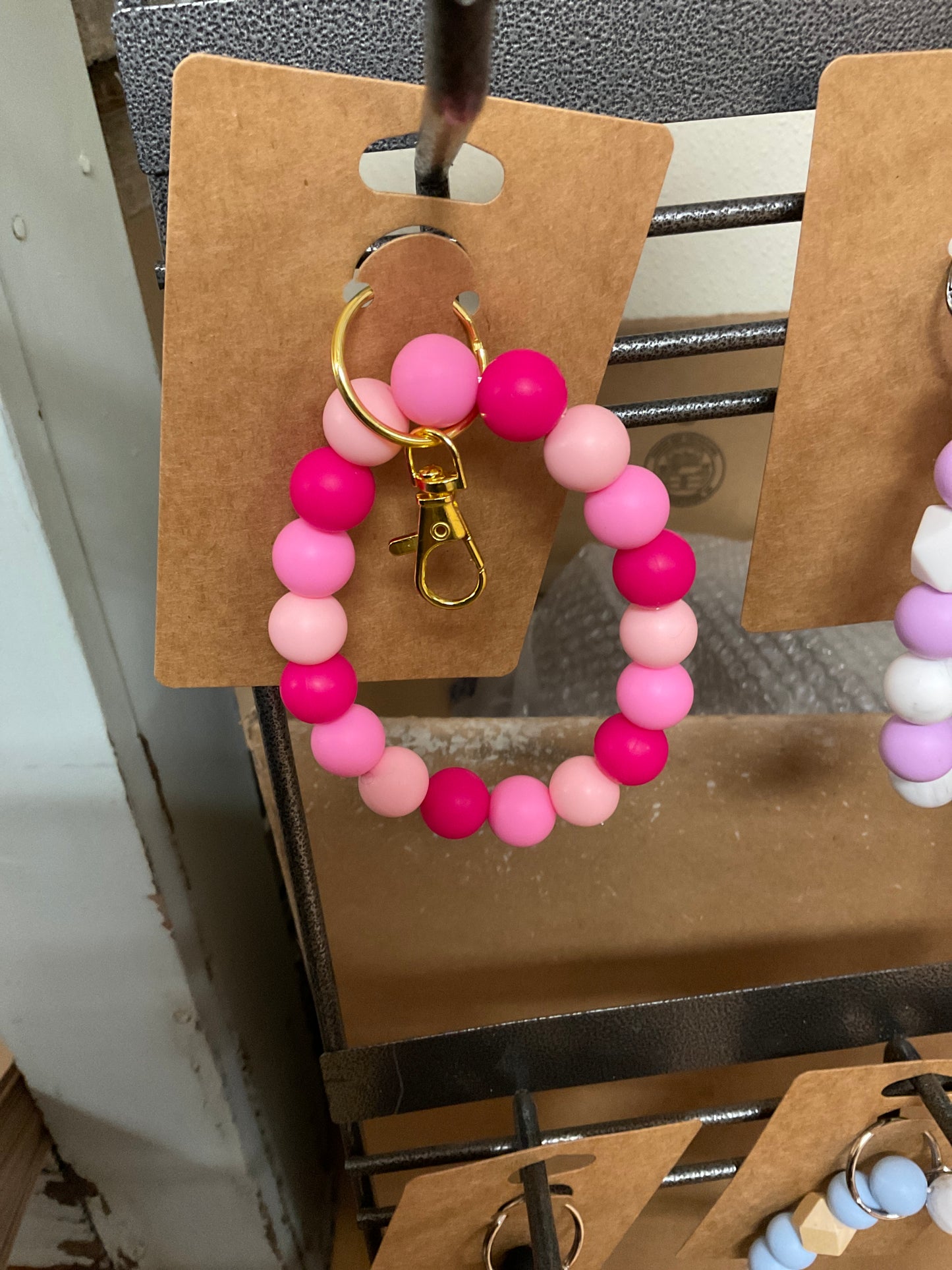 Pink Wrist Keychain
