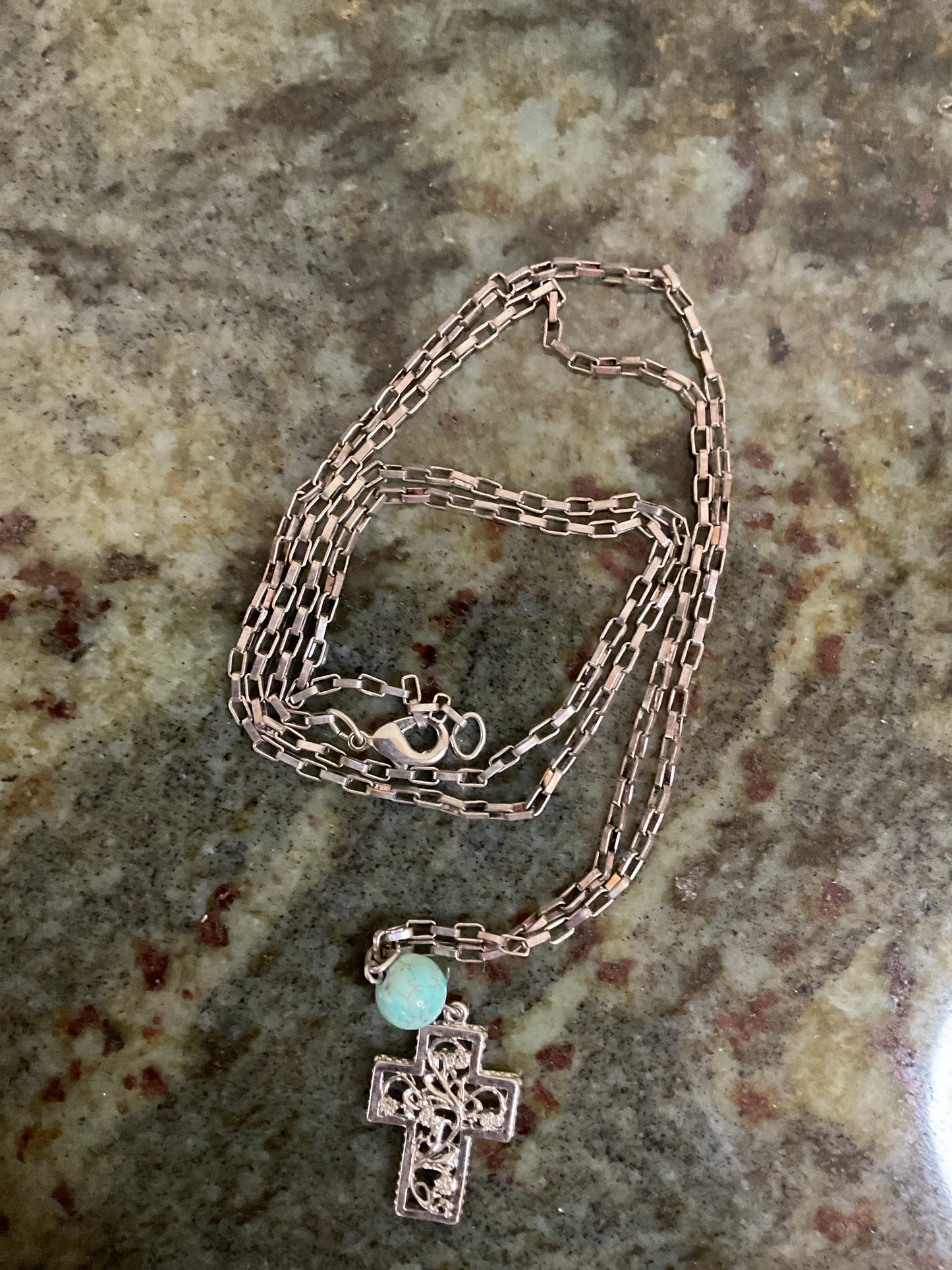 Sterling Silver Necklace With Cross Pendant