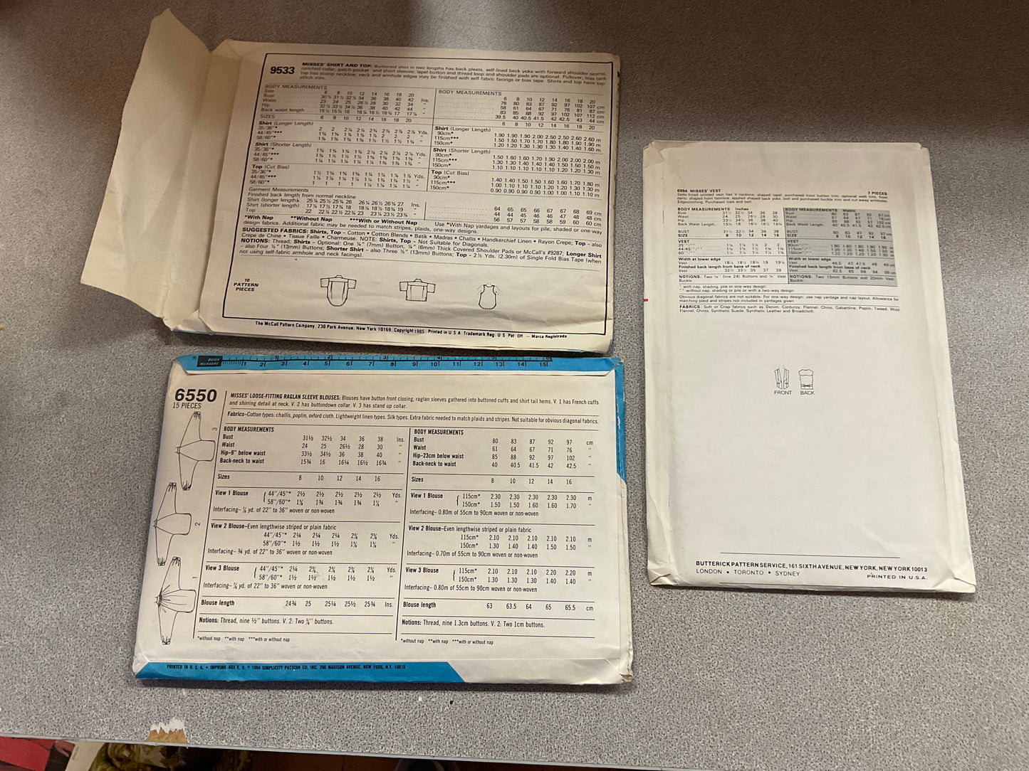Bundle of 3 Sewing Patterns