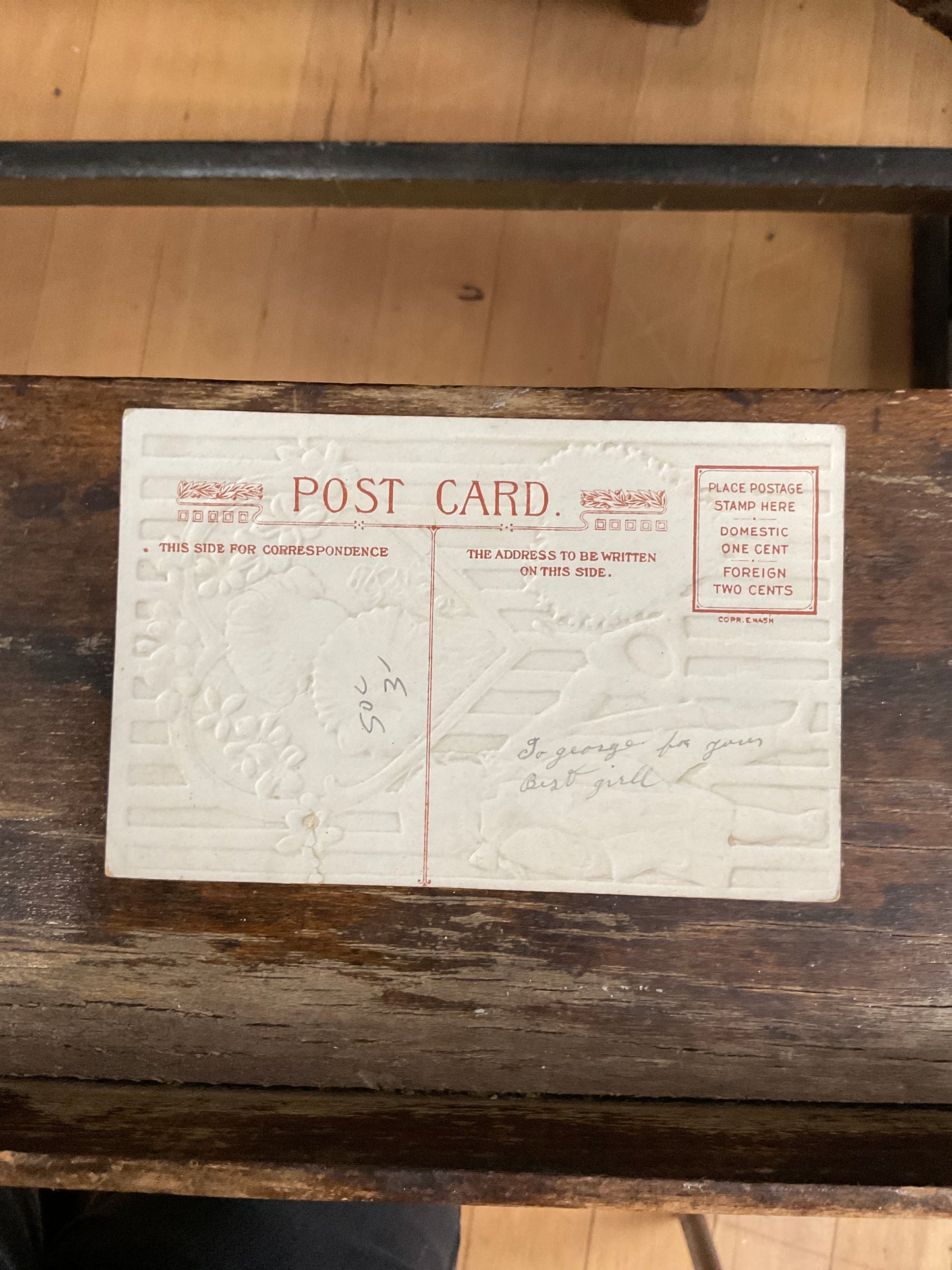 Antique Valentines Post Card
