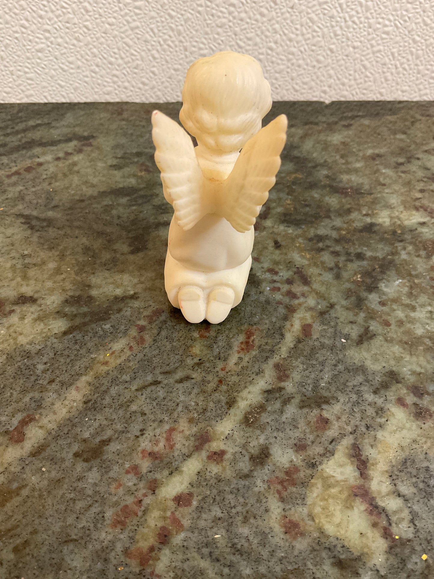Vintage White Ceramic Praying Angel