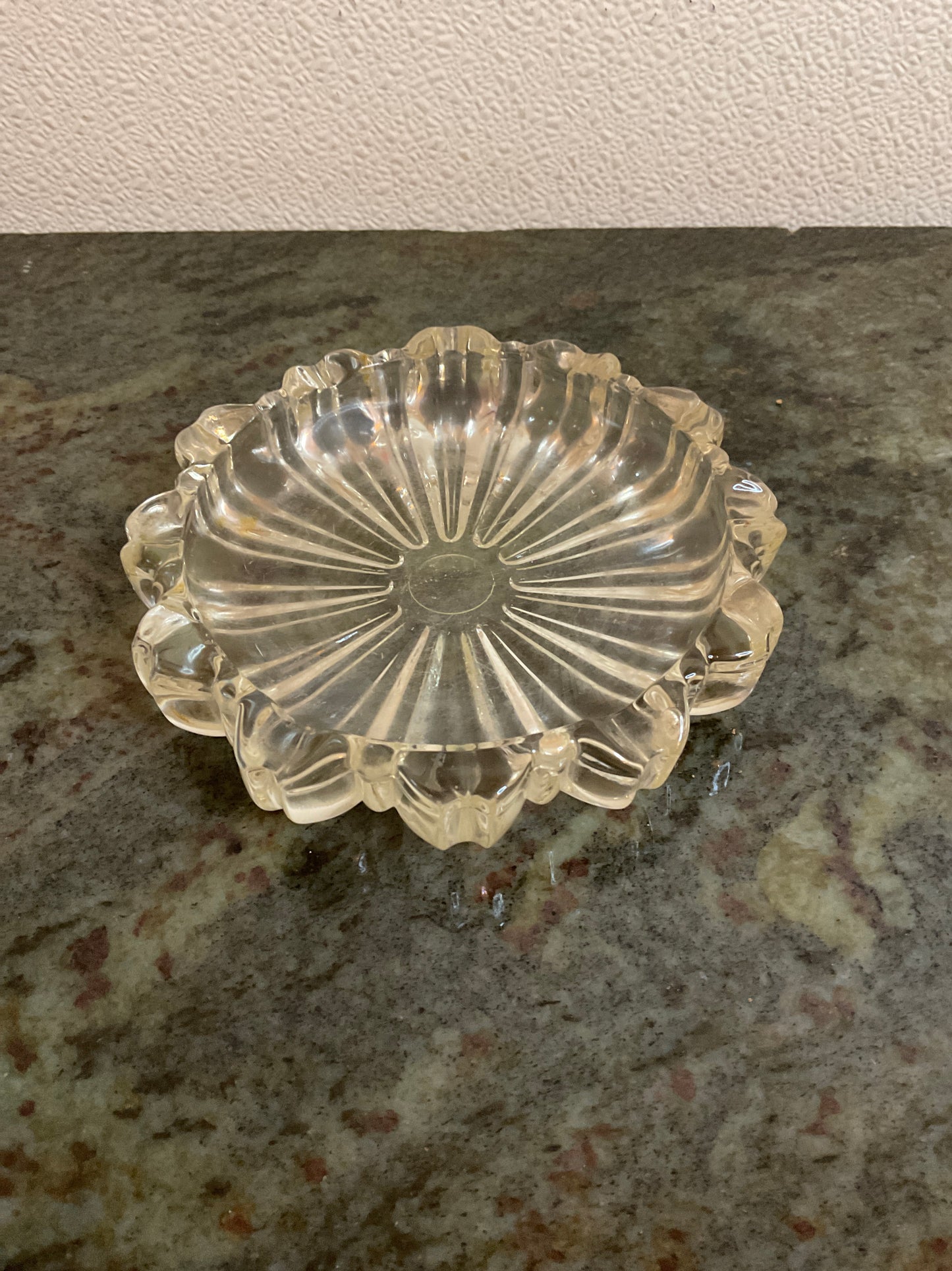 Vintage Hazel Atlas Fluted Glass Ashtray
