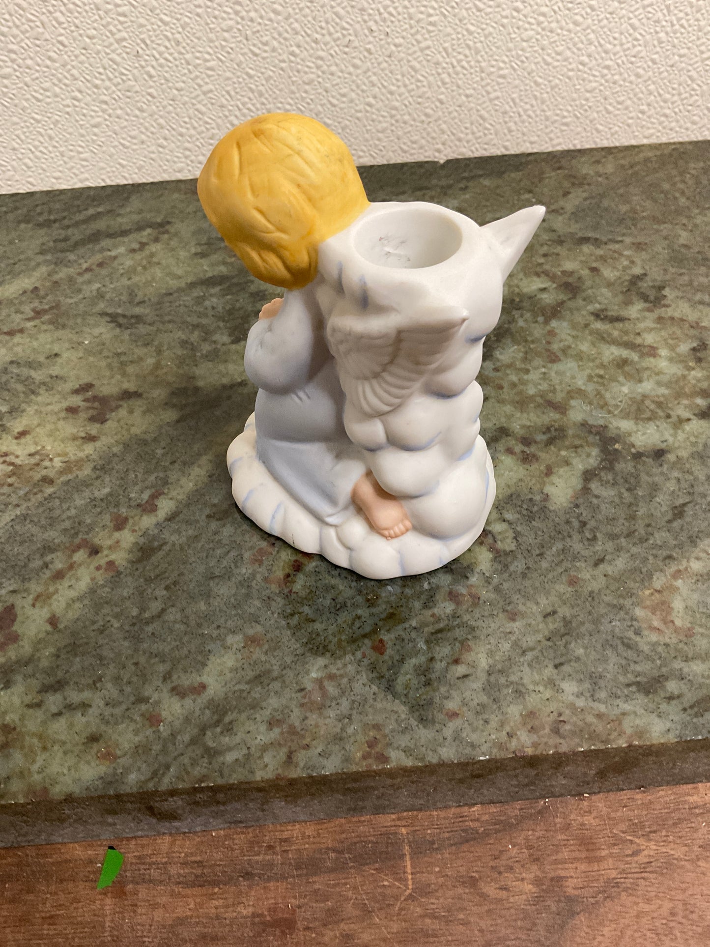 Vintage Ceramic Praying Angel Candle Holder