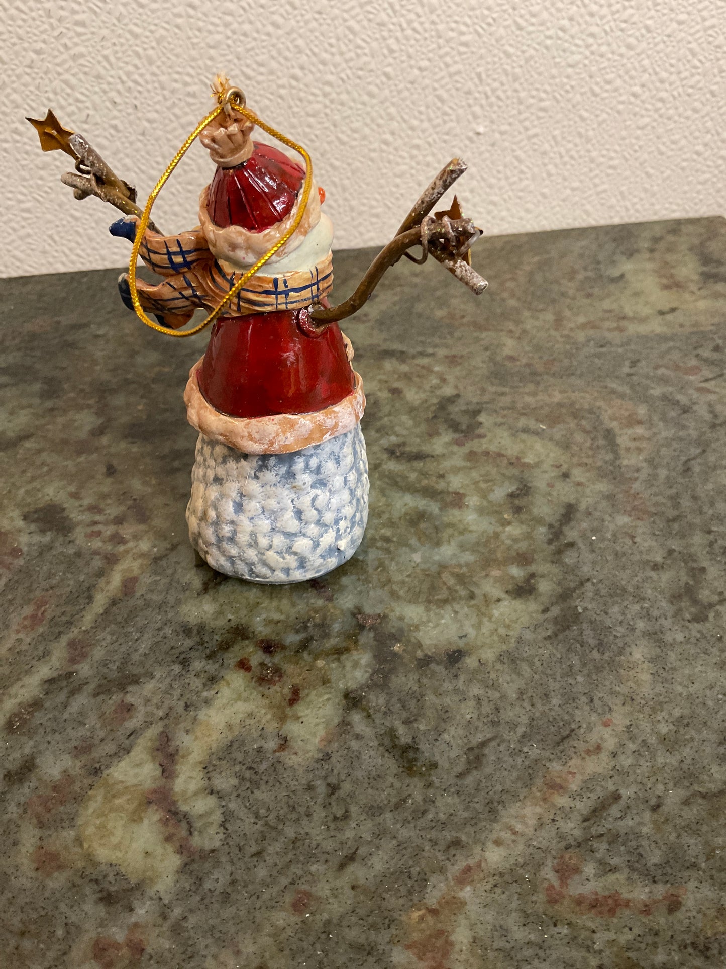 Snowman Ornament with Stars