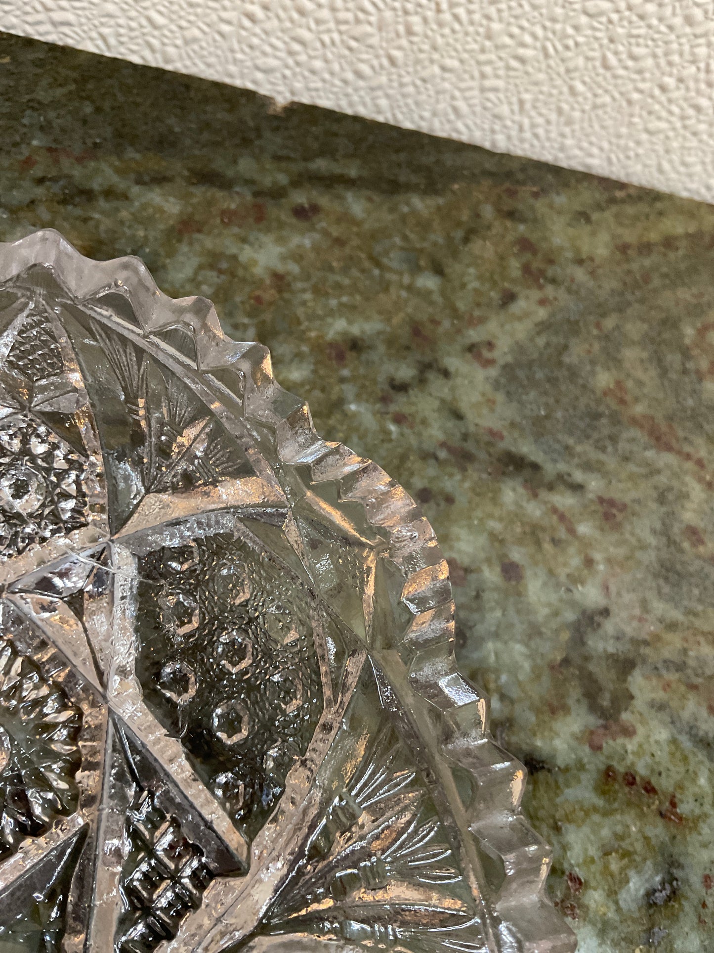 Cut Glass Oval Dish