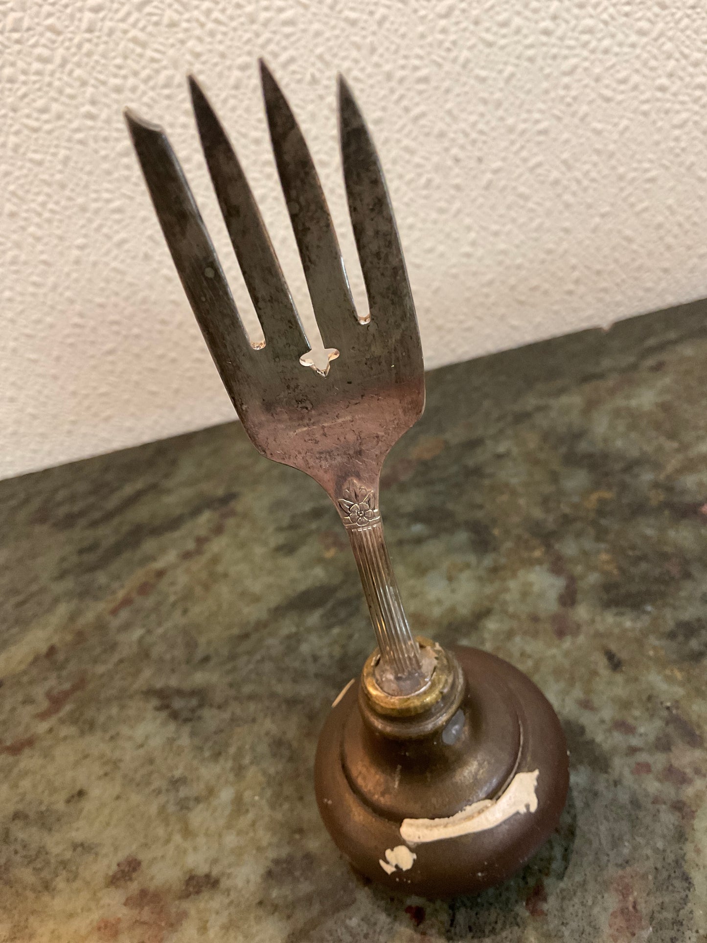Upcycled Fork/Door Knob Card Holder