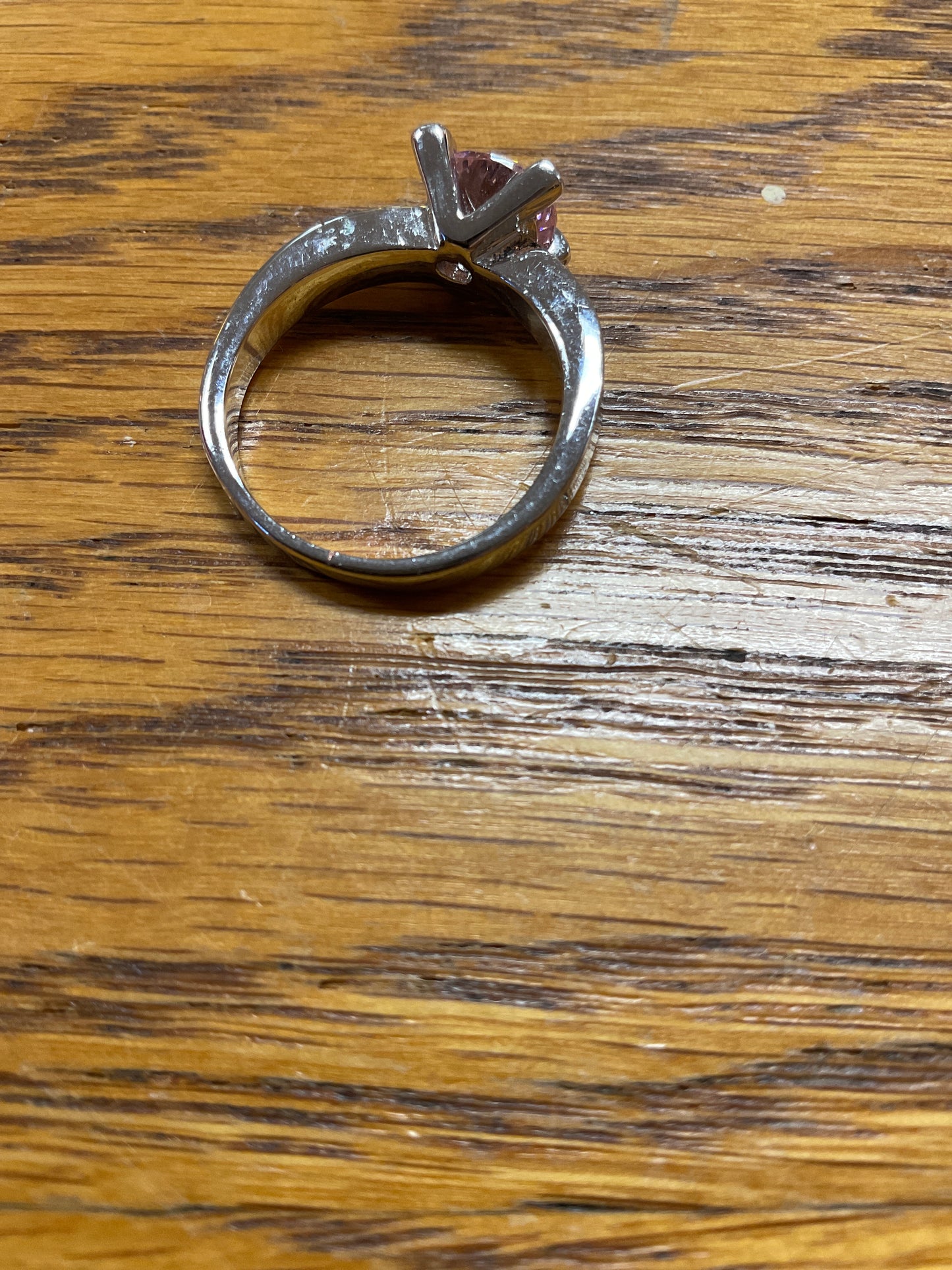 Pink/ Clear Rhinestone Ring