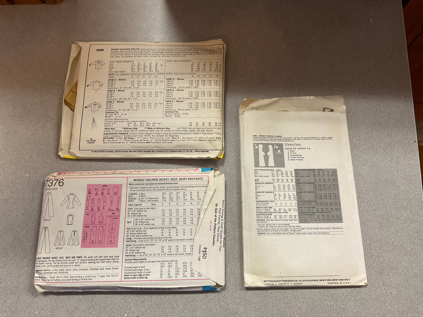 Bundle of 3 Sewing Patterns
