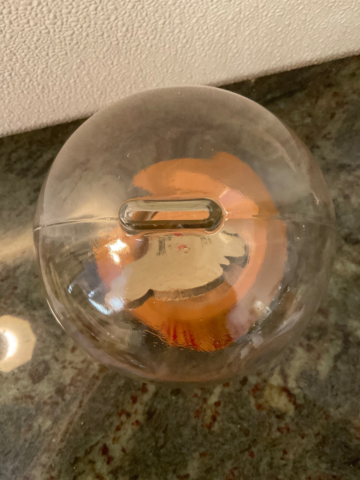 Rare Vintage Glass Bubble Bank