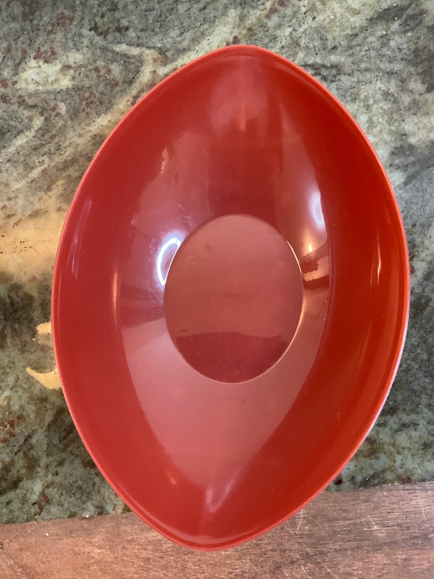 Brown Plastic Football Bowl