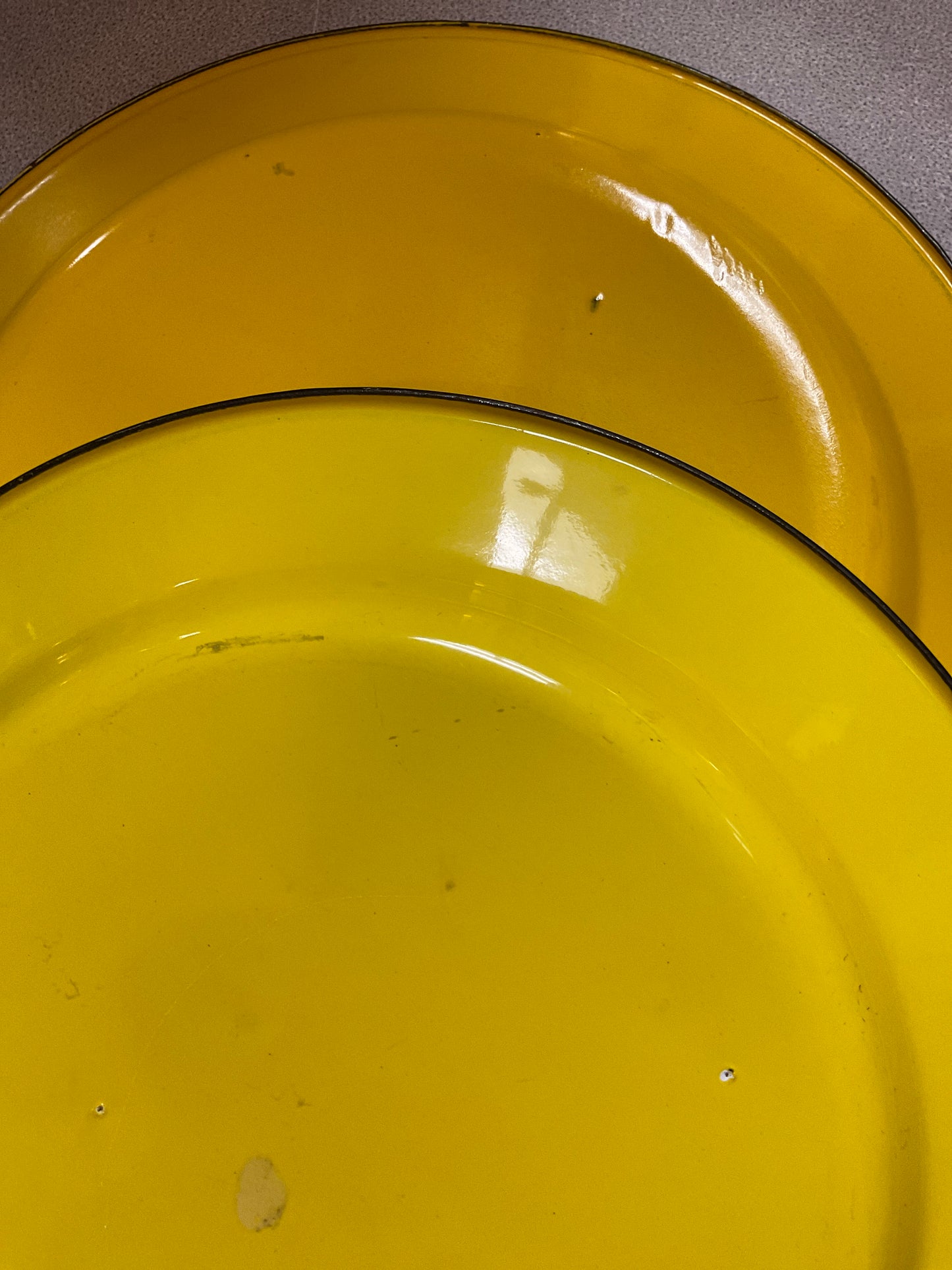 Vintage Enameled Dinner Plates ( Set of 2)