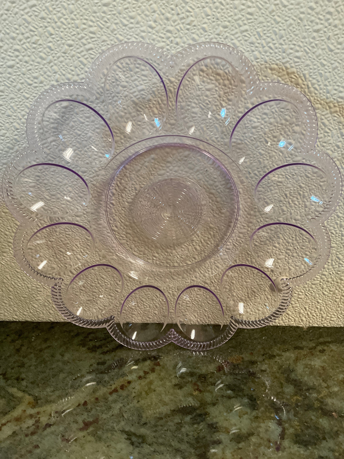 Purple Plastic Deviled Egg Tray Holder