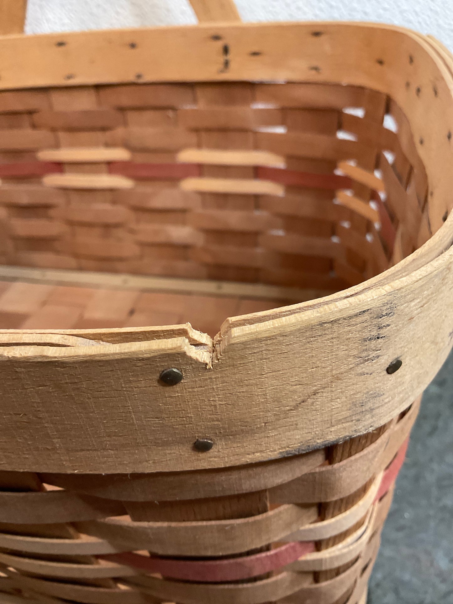 Open w/handles Heirloom Basket made in IA