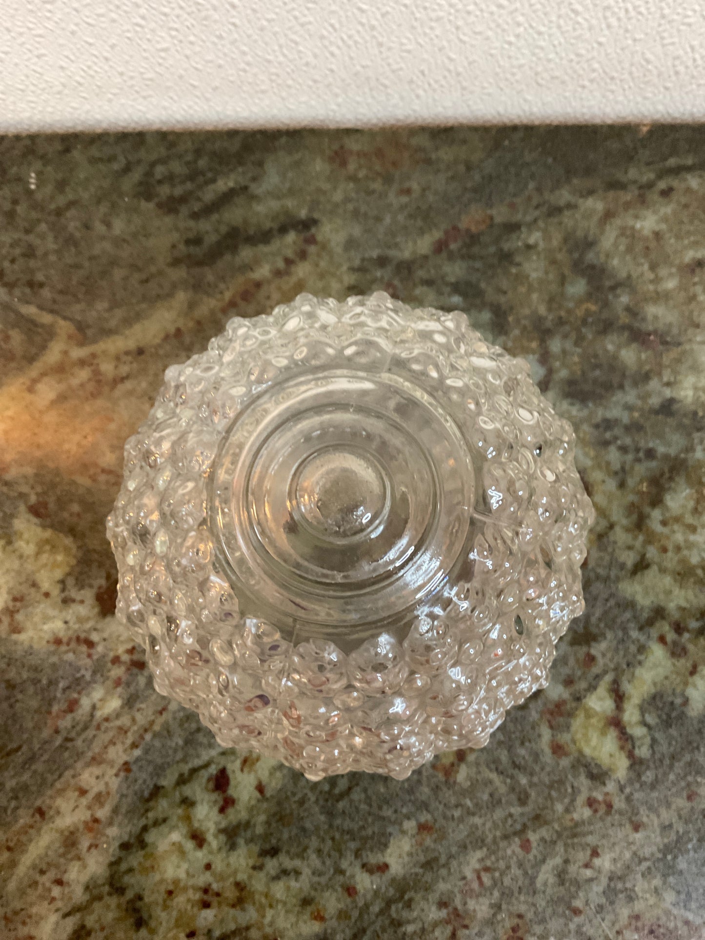 Vintage Clear Hobnail Glass Globe
