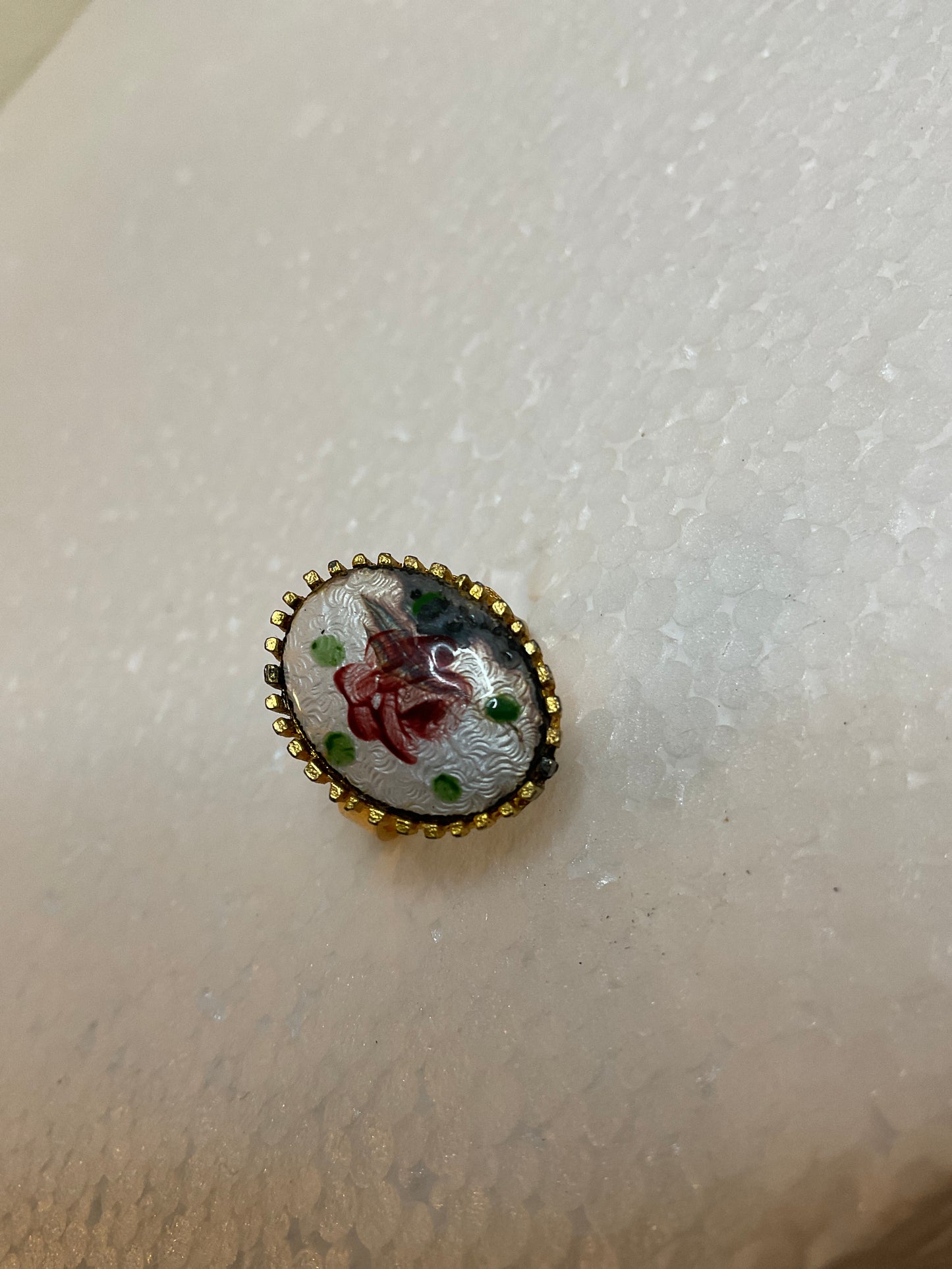 Gold Tone PaintedOval Ring