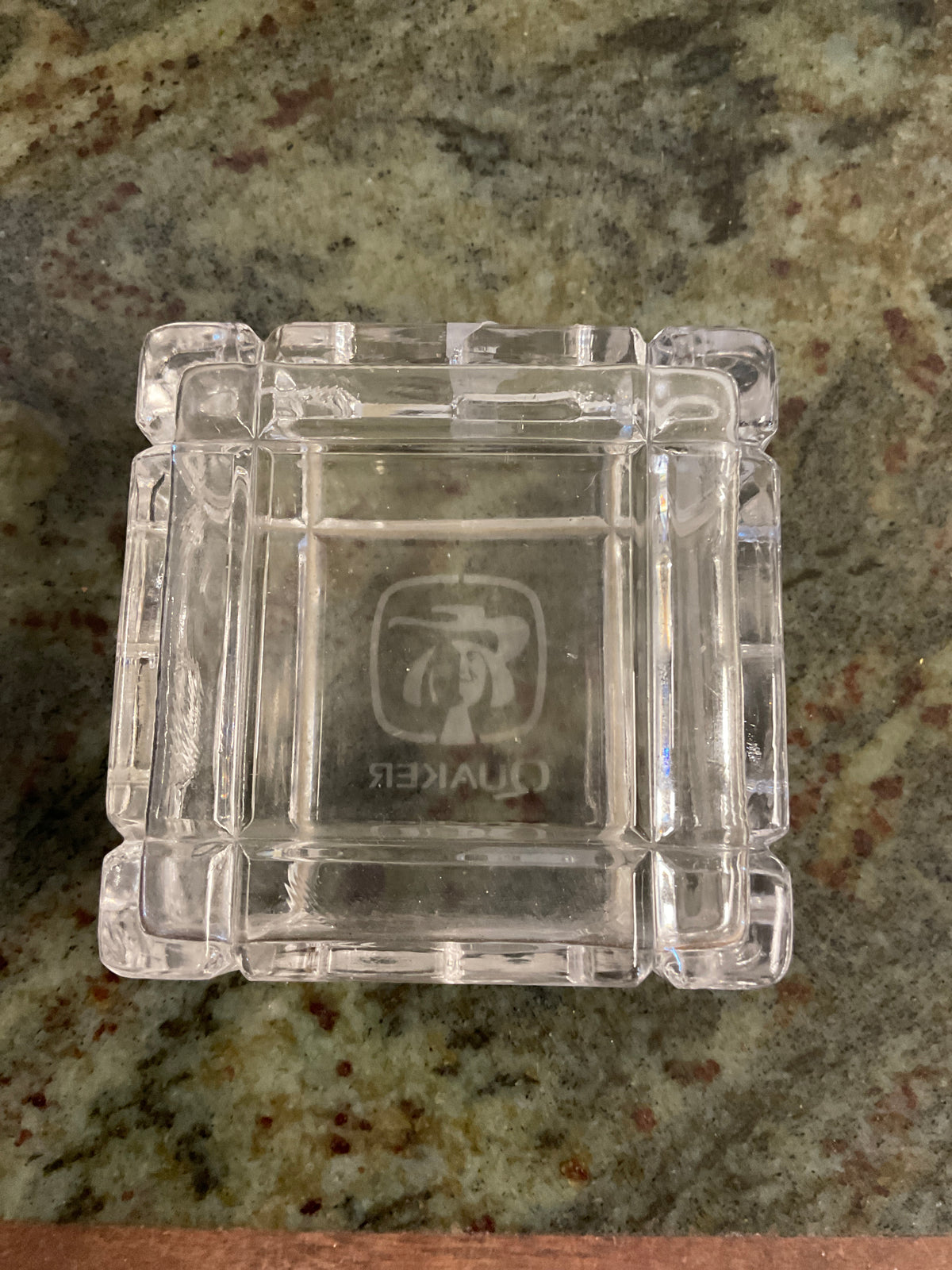 Vintage Clear Quaker Trinket Lidded Box