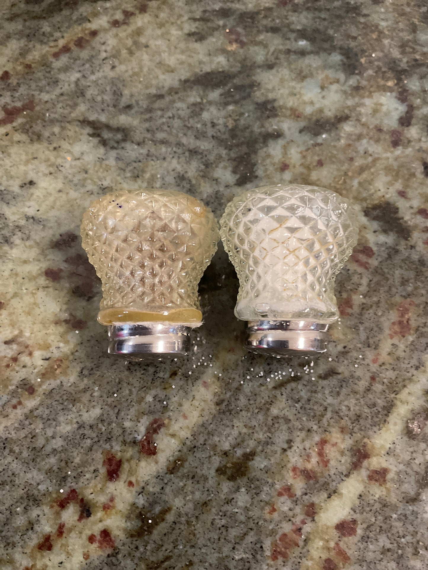 Vintage CHG Diamond Pattern Salt & Pepper Shakers