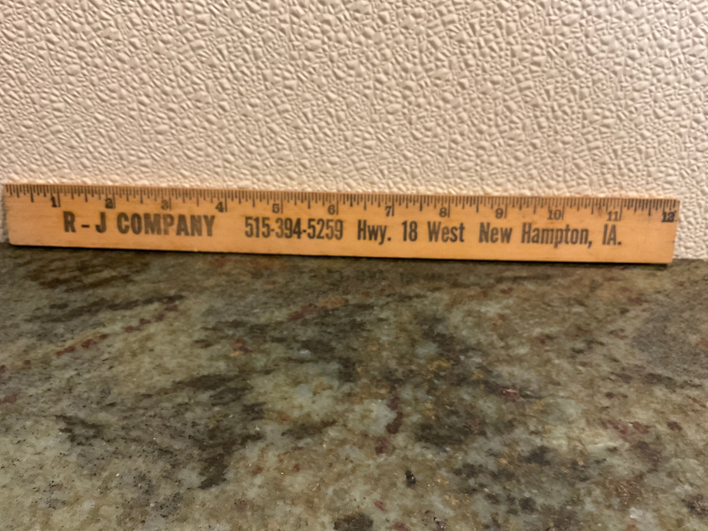 R-J Co. New Hampton IA Advertising Ruler