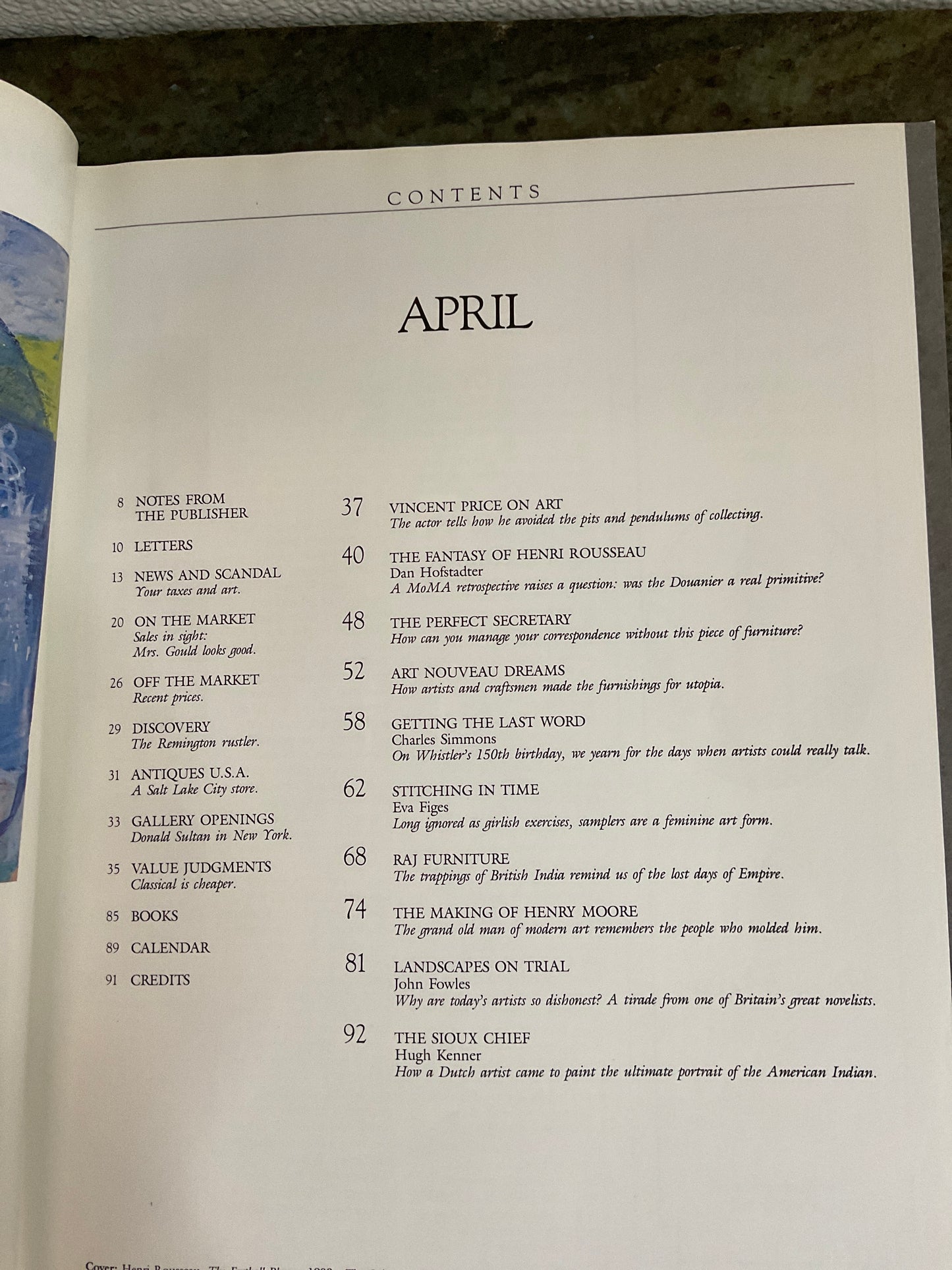 Arts and Antiques April 1985