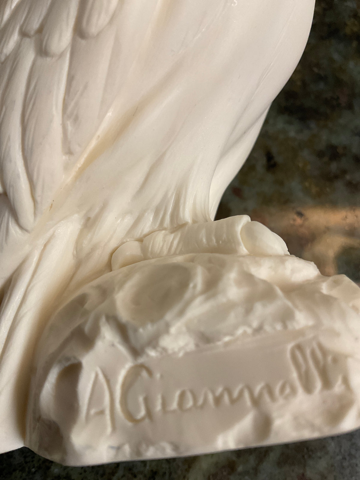 Set of 2 Carved Alabaster Owls